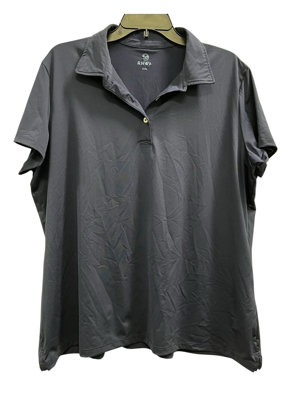 Renwick RNWA dri fit polo golf tennis shirt navy blue plus sz XXL 2X